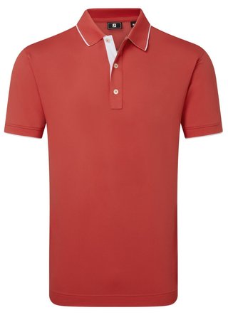 FootJoy FJ Wordmark Pique men's polo, nantucket red