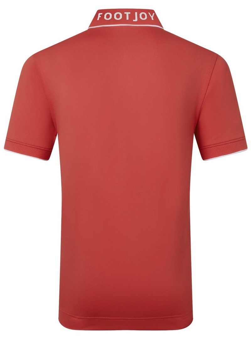 FootJoy FJ Wordmark Pique men's polo, nantucket red
