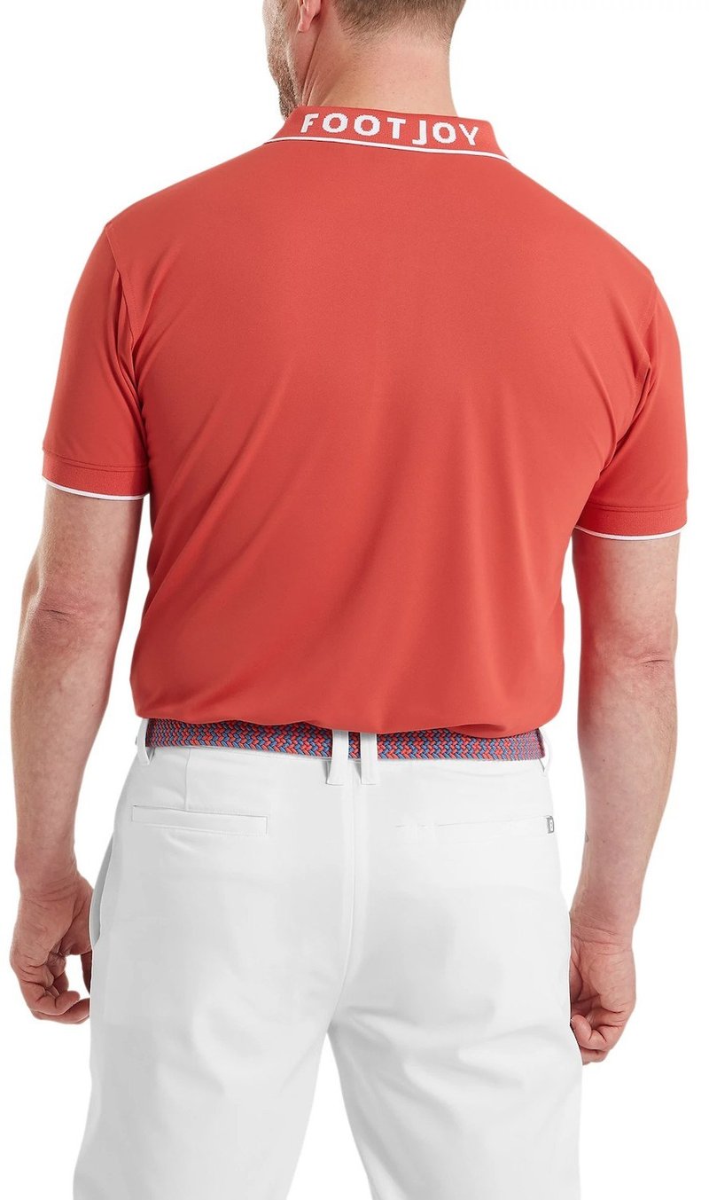 FootJoy FJ Wordmark Pique men's polo, nantucket red