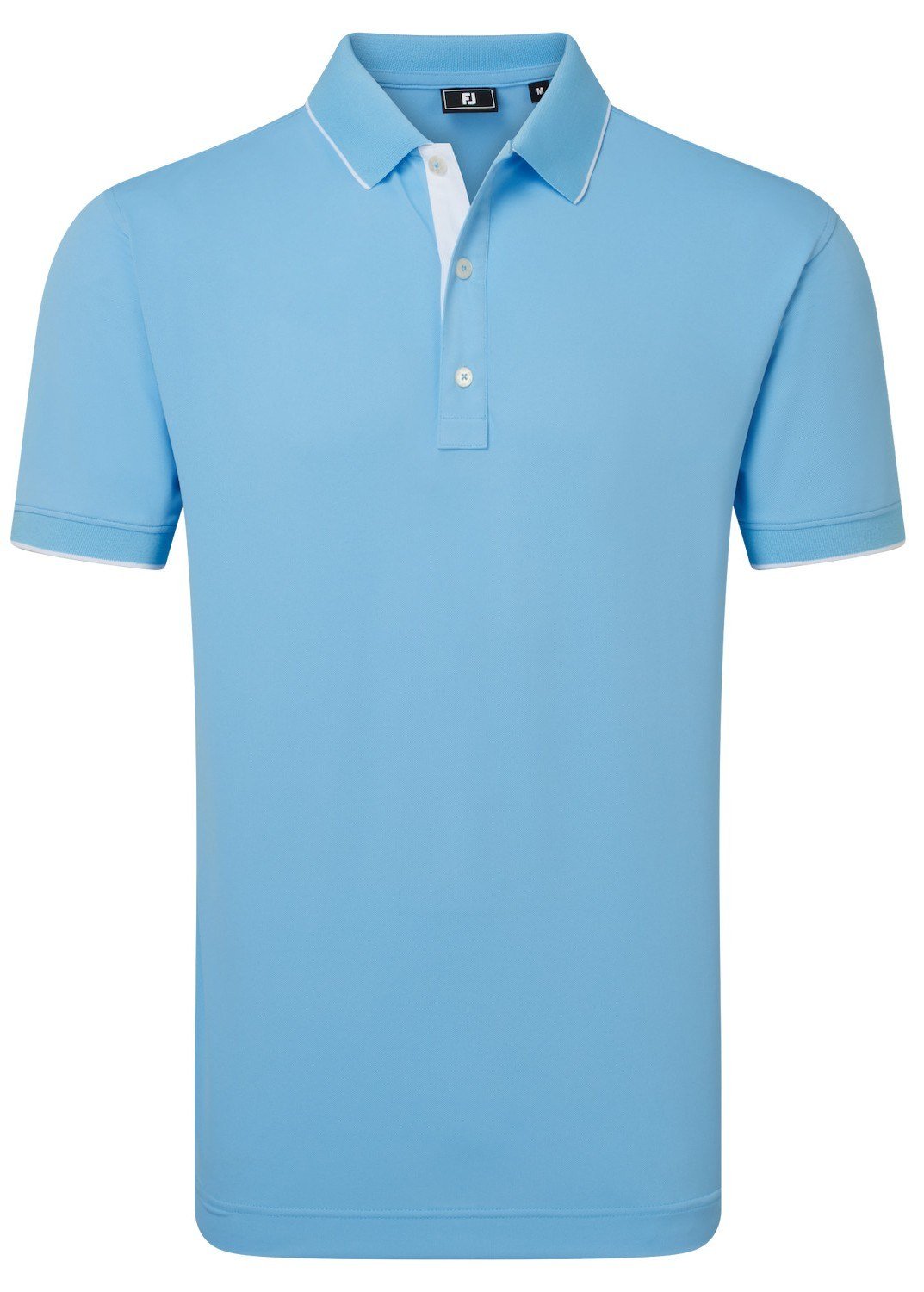 FootJoy FJ Wordmark Pique men's polo, blue reef
