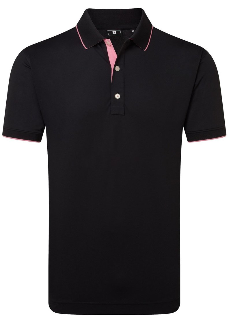 FootJoy FJ Wordmark men's polo, pique black
