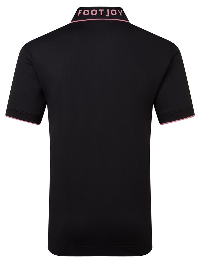 FootJoy FJ Wordmark men's polo, pique black