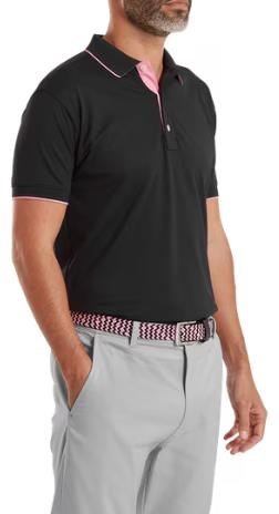 FootJoy FJ Wordmark men's polo, pique black