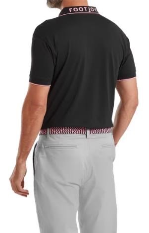 FootJoy FJ Wordmark men's polo, pique black