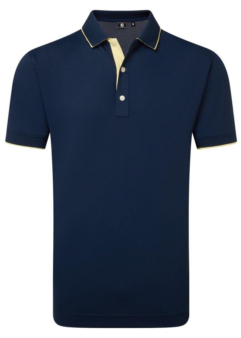 FootJoy FJ Wordmark Pique men's polo, navy