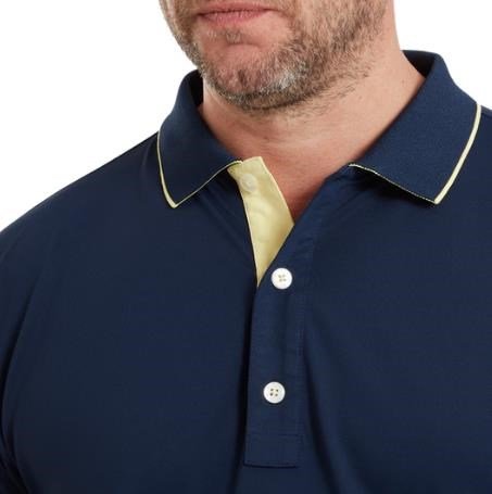 FootJoy FJ Wordmark Pique men's polo, navy