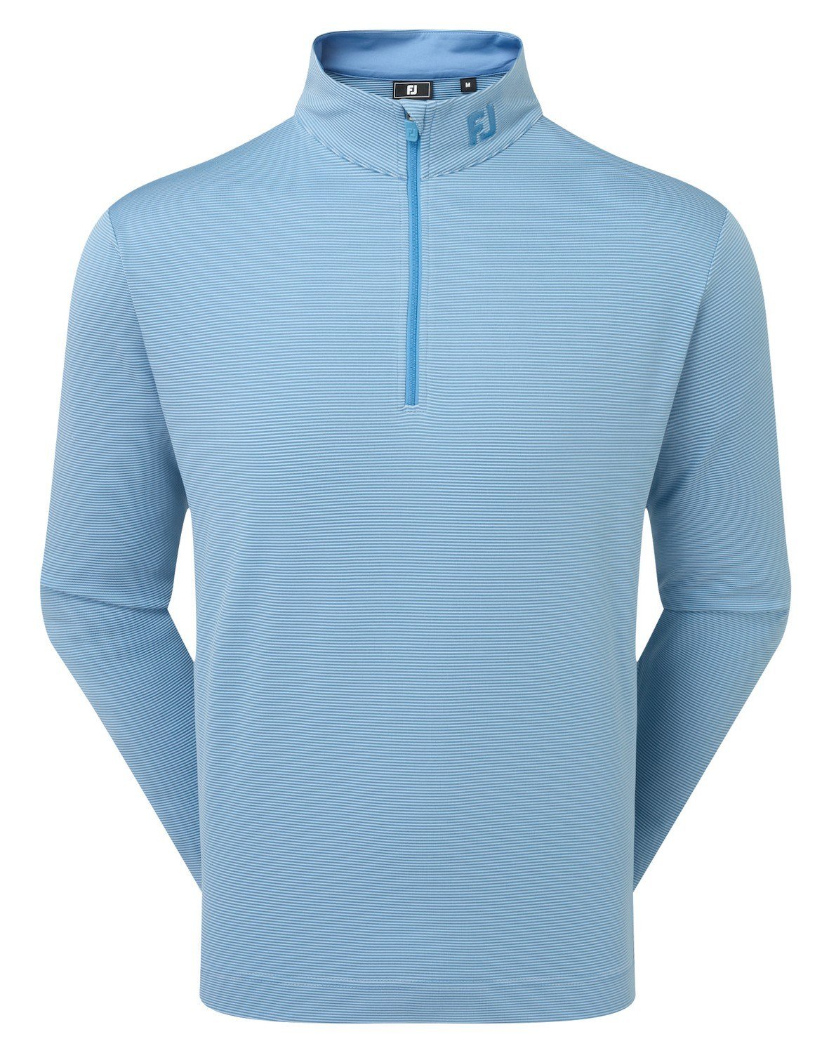 FootJoy Ottoman Stripe Chill-Out men's sweatshirt, chambray/coastal blue