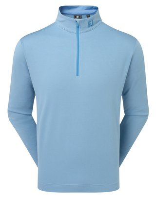 FootJoy Ottoman Stripe Chill-Out men's sweatshirt, chambray/coastal blue