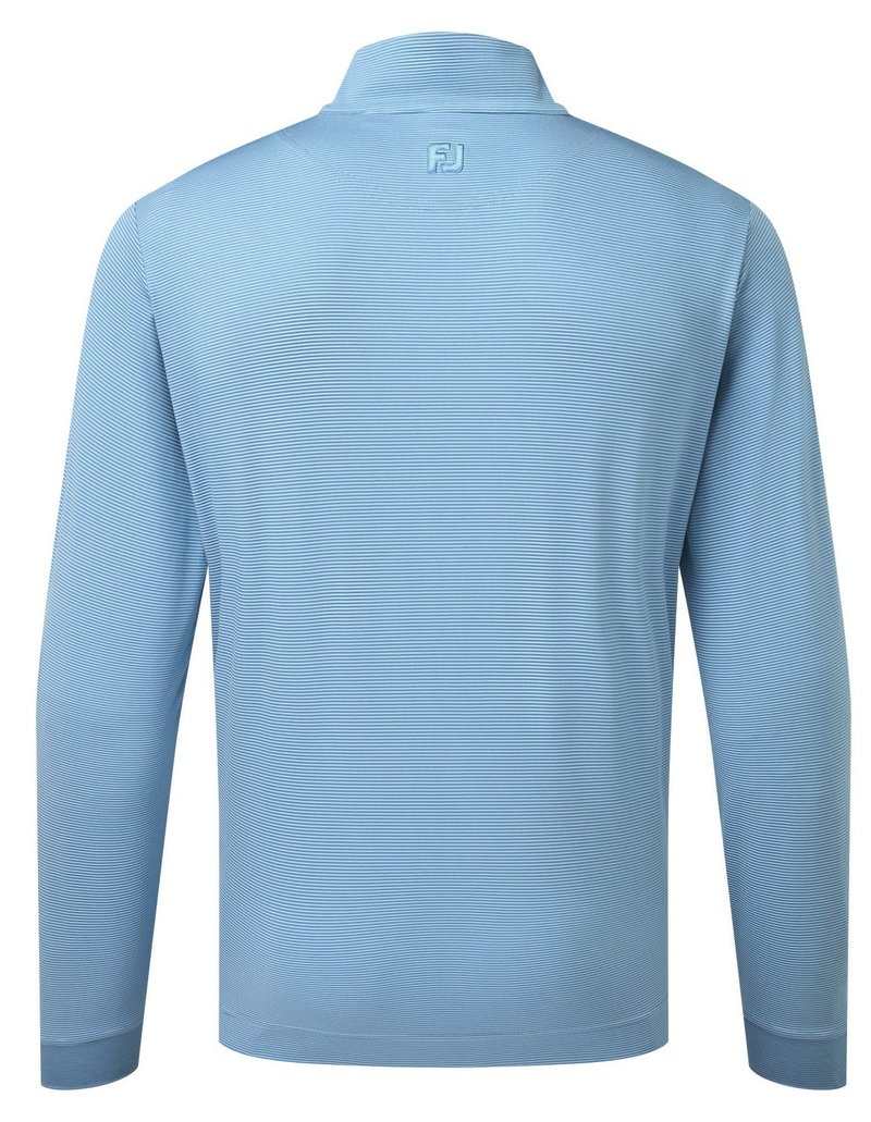 FootJoy Ottoman Stripe Chill-Out men's sweatshirt, chambray/coastal blue