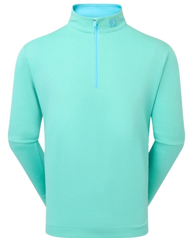FootJoy Ottoman Stripe Chill-Out men's sweatshirt, blue reef/sea glass