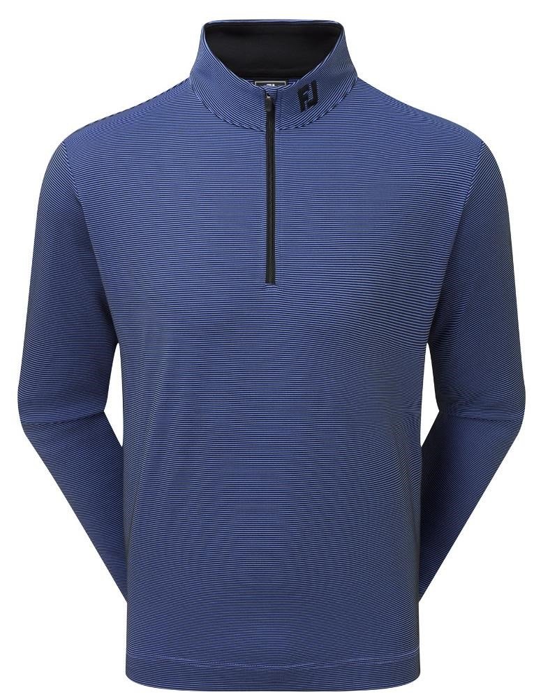 FootJoy Ottoman Stripe Chill-Out men's sweatshirt, black/vivid violet