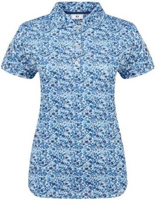 FootJoy Cap Sleeve Lisle women's polo, navy floral print
