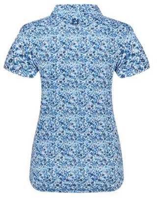 FootJoy Cap Sleeve Lisle women's polo, navy floral print