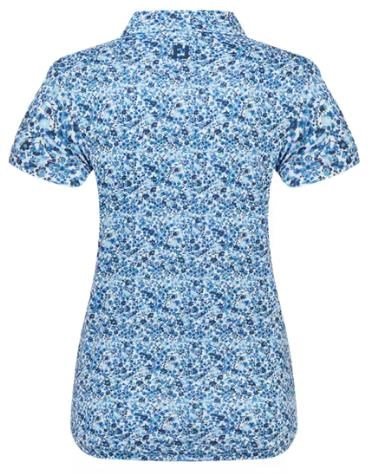 FootJoy Cap Sleeve Lisle women's polo, navy floral print