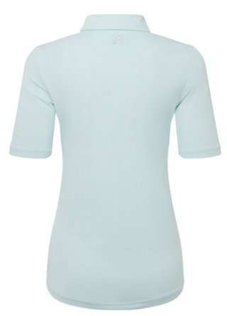 FootJoy Half Sleeve Ruched Lisle women's polo, glacial blue