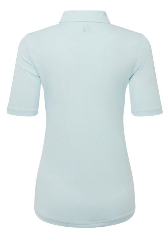 FootJoy Half Sleeve Ruched Lisle women's polo, glacial blue