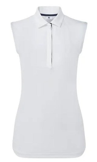 FootJoy Sleeveless Lisle women's polo, white