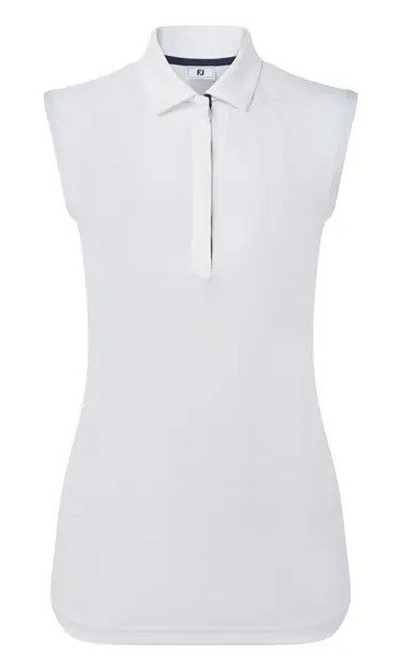 FootJoy Sleeveless Lisle women's polo, white