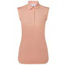 FootJoy Sleeveless Lisle women's polo, desert peach