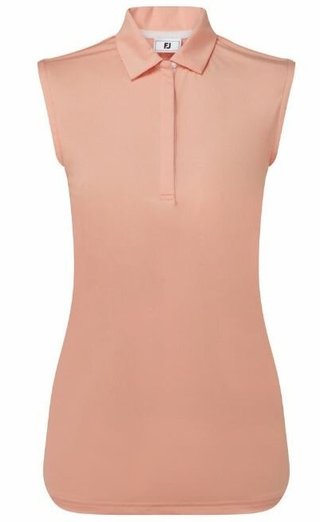 FootJoy Sleeveless Lisle women's polo, desert peach