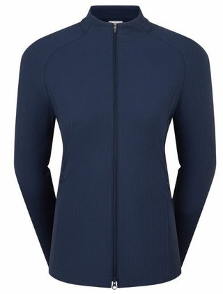 FootJoy Full-Zip Rib Midlayer women's sweatshirt, navy