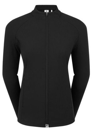 FootJoy Full-Zip Rib Midlayer women's sweatshirt, black