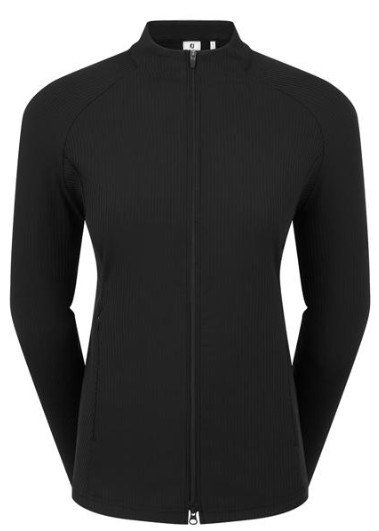 FootJoy Full-Zip Rib Midlayer women's sweatshirt, black