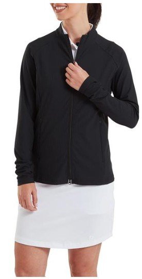 FootJoy Full-Zip Rib Midlayer women's sweatshirt, black
