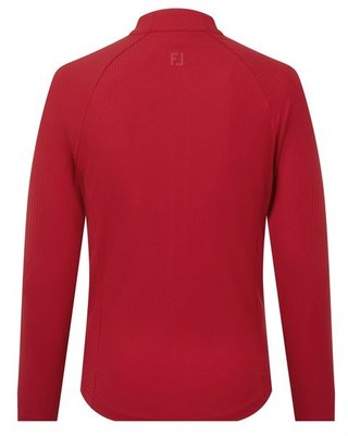 FootJoy Full-Zip Rib Midlayer women's sweatshirt, red