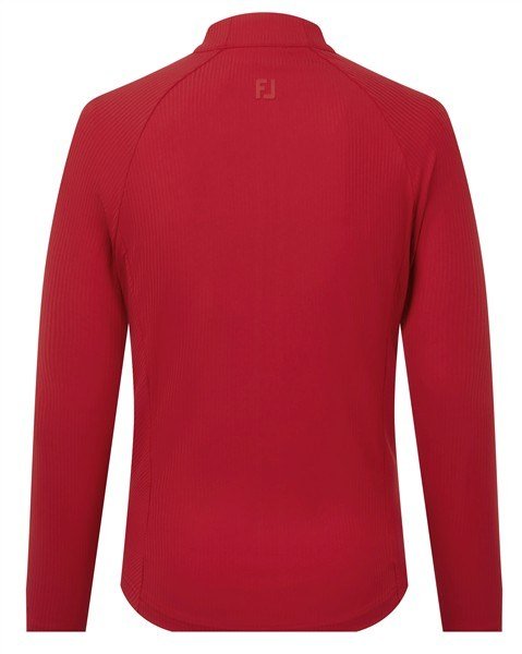 FootJoy Full-Zip Rib Midlayer women's sweatshirt, red