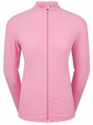 FootJoy Full-Zip Rib Midlayer women's sweatshirt, pink