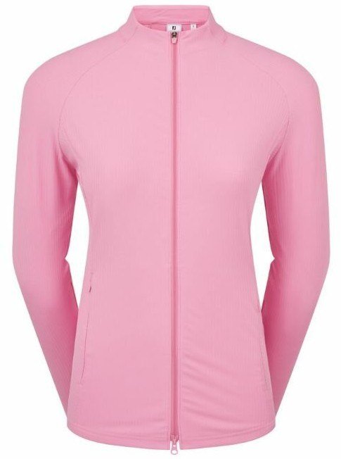FootJoy Full-Zip Rib Midlayer women's sweatshirt, pink