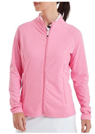FootJoy Full-Zip Rib Midlayer women's sweatshirt, pink