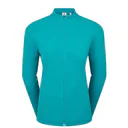 FootJoy Full-Zip Rib Midlayer women's sweatshirt, tile blue