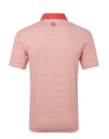 FootJoy Feeder Stripe Pique men's polo, nantucket red