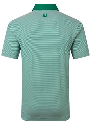 FootJoy Feeder Stripe Pique men's polo, field green