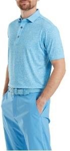 FootJoy Condensed Camo Print Lisle men's polo, sea glass/blue reef/deep reef