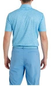 FootJoy Condensed Camo Print Lisle men's polo, sea glass/blue reef/deep reef