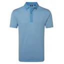 FootJoy Star Geo Jacquard men's polo, coastal blue