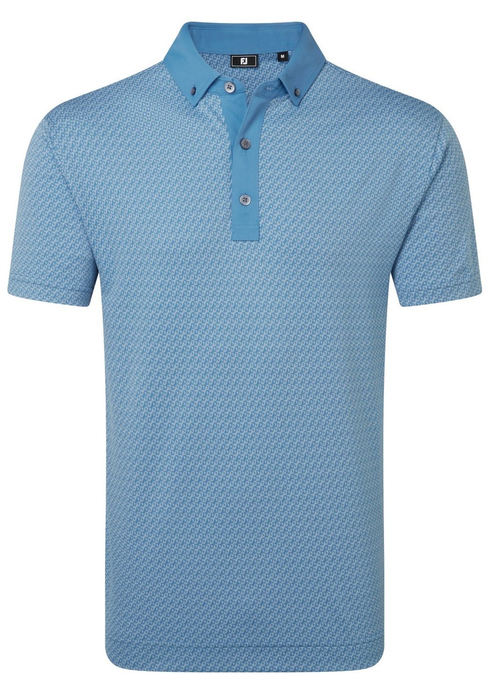 FootJoy Star Geo Jacquard men's polo, coastal blue