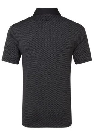 FootJoy Star Geo Jacquard men's polo, black