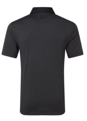 FootJoy Star Geo Jacquard men's polo, black