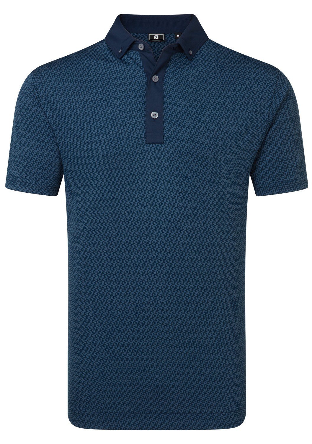 FootJoy Star Geo Jacquard men's polo, navy