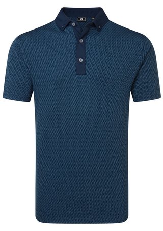FootJoy Star Geo Jacquard men's polo, navy