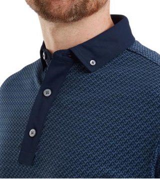 FootJoy Star Geo Jacquard men's polo, navy