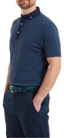 FootJoy Star Geo Jacquard men's polo, navy