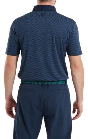 FootJoy Star Geo Jacquard men's polo, navy