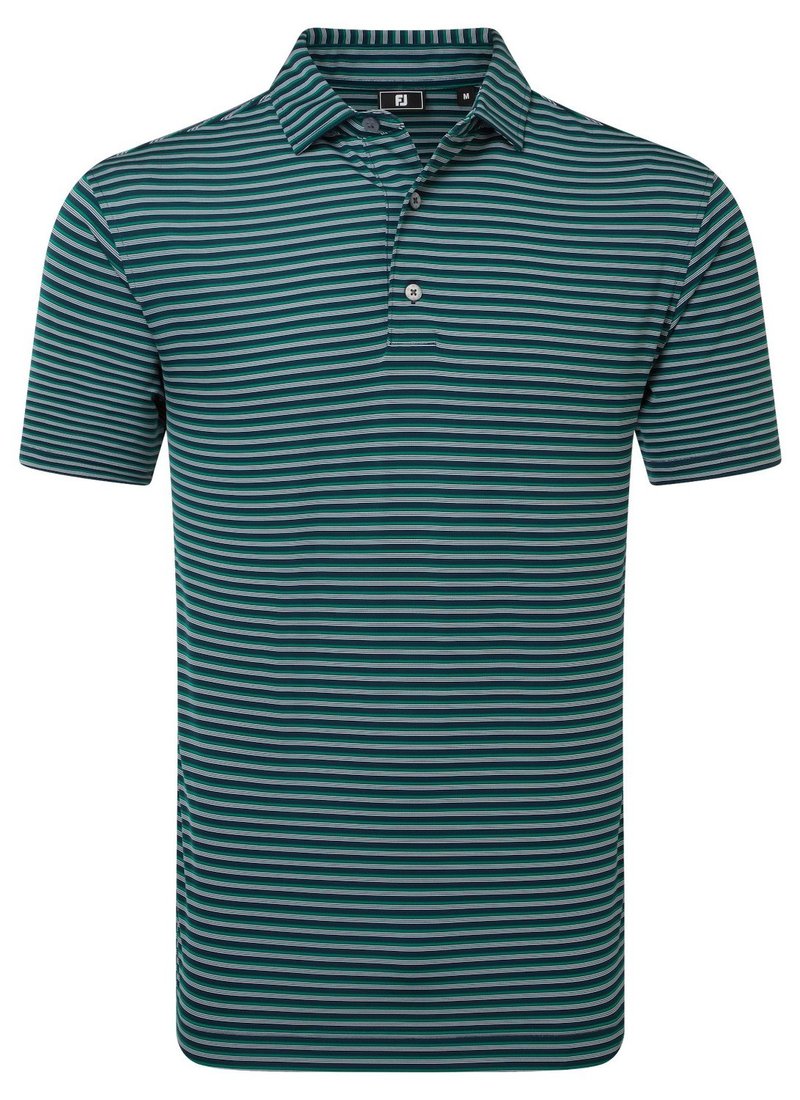 FootJoy Shadow Stripe Lisle men's polo, navy