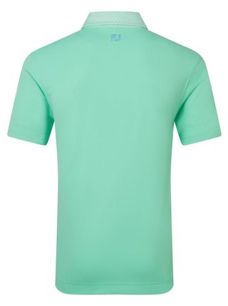 FootJoy Star Geo Trim Pique men's polo, sea glass