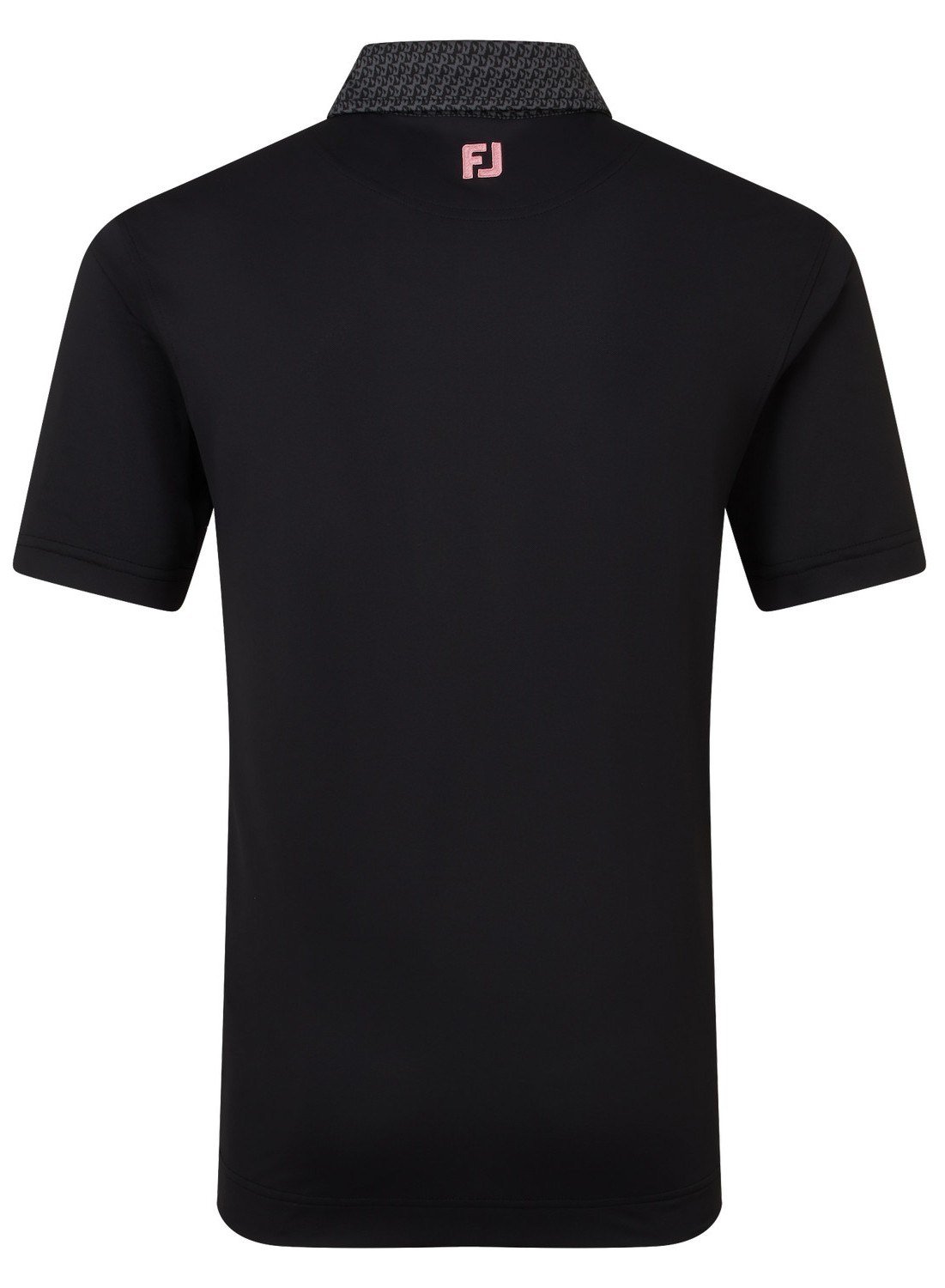 FootJoy Star Geo Trim Pique men's polo, black